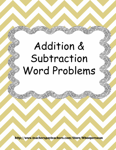 Addition and Subtraction Word Problems Worksheets