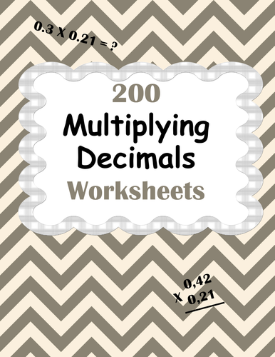 Multiplying Decimals Worksheets