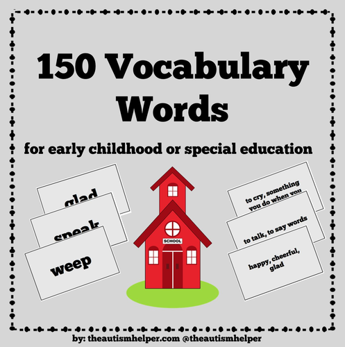 150 Vocabulary Words For Special Education Teaching Resources