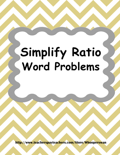 Simplify Ratio Word Problems