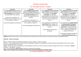 aqa history coursework mark scheme