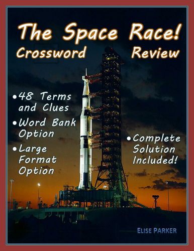 Space Race Crossword Puzzle Review Teaching Resources