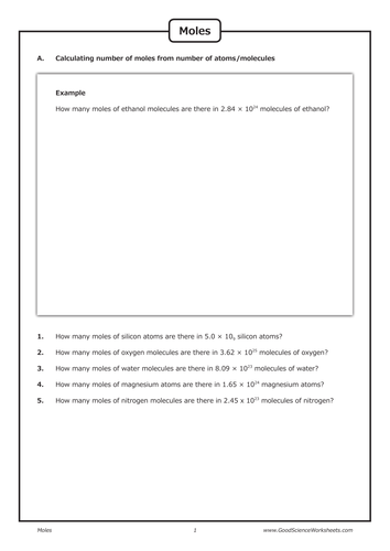 The Mole Concept: Introducing Moles | Teaching Resources