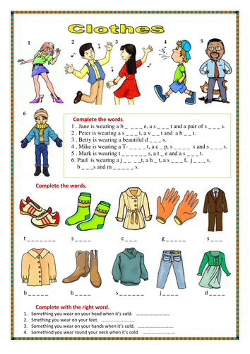 Clothes | Teaching Resources