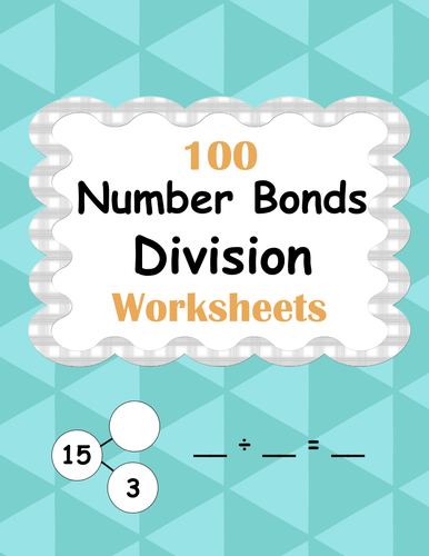 Number Bonds: Division Worksheets