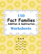 Fact Families - Addition and Subtraction Worksheets | Teaching Resources