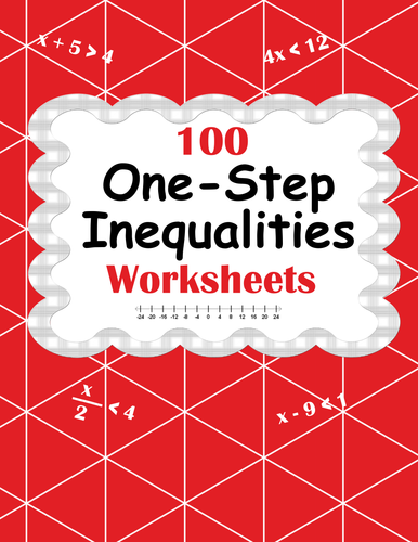 One-Step Inequalities Worksheets