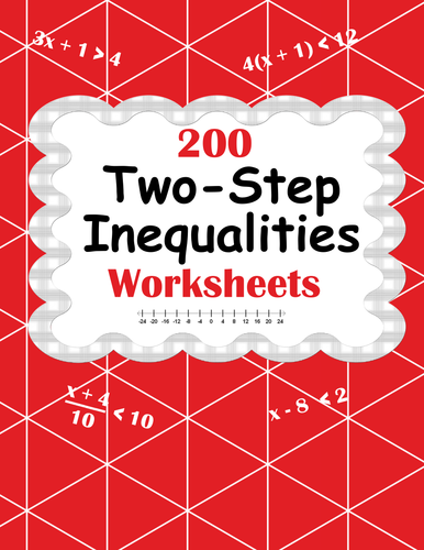 Two-Step Inequalities Worksheets