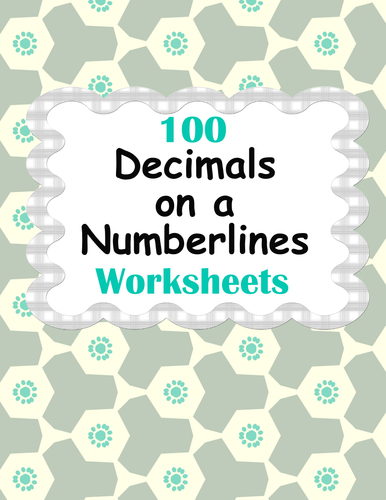 Decimals on a Numberlines Worksheets