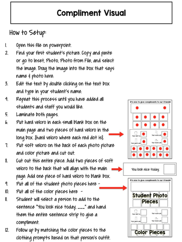 Complimenting and Greeting Visuals for Students who are Nonverbal ...