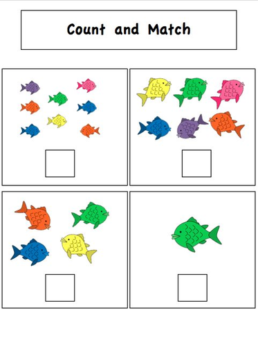 File Folder Activities to Match, Sort, Count, and More! {FISH themed ...