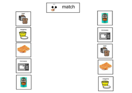 Visual Recipe to make beans on toast and supplementary resources. by