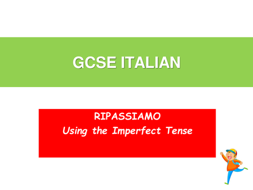 Italian the Imperfect tense