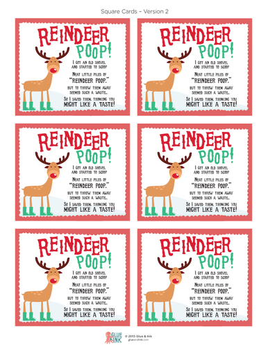 Reindeer Poop! Gift Tags & Bag Toppers FREEBIE! | Teaching Resources