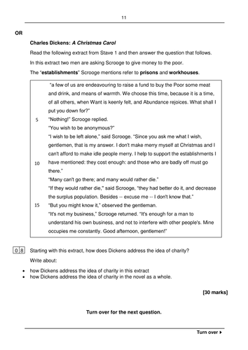 A Christmas Carol Mock Exam Questions - AQA by nat0992 