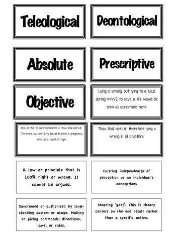 Natural Law Key Concept Cards