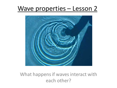 Physics A-Level Year 1 Lesson - Wave Properties 2 (PowerPoint AND lesson plan)