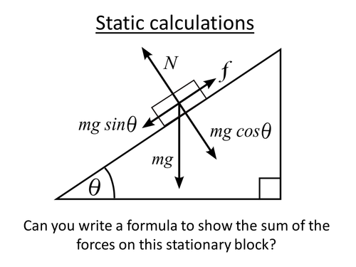 Physics A-Level Year 1 Lesson - Static Calculations (PowerPoint AND lesson plan)