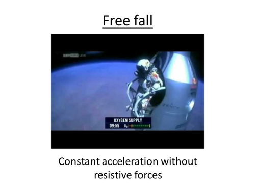 Physics A-Level Year 1 Lesson - Free Fall (PowerPoint AND lesson plan)