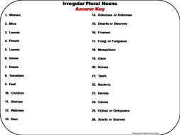 Irregular Plural Nouns Task Cards | Teaching Resources