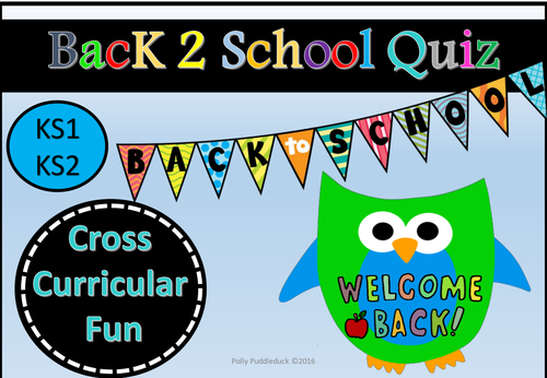 Back to School Quiz for KS1/KS2