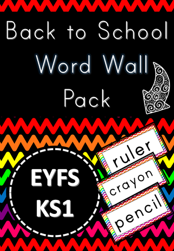Back to School Word Wall (Perfect for Emergent Readers in EYFS/KS1)