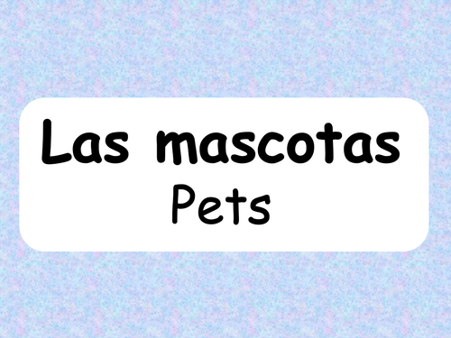 Las mascotas (Pets - Spanish)
