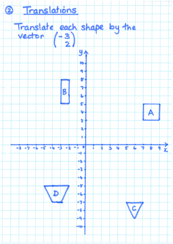 Reflection and Translation worksheets by cdolphins67 - Teaching