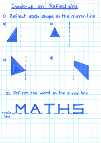 Reflection and Translation worksheets by cdolphins67 - Teaching