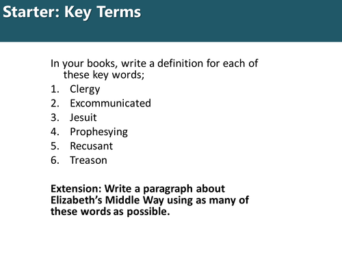 9-1 GCSE AQA Elizabethan England Plots Against Elizabeth