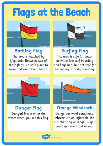 KS1 Seaside - beach safety flags by Mandem2014 - Teaching Resources - TES