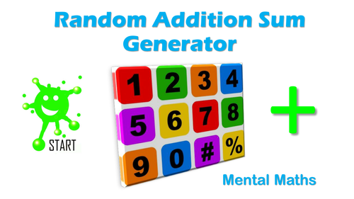 Back to school. Mental Math. Random Addition Sum Generator