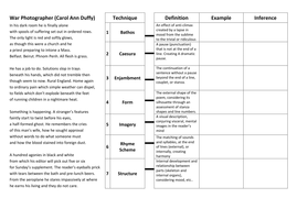 poetic techniques worksheets docx kb