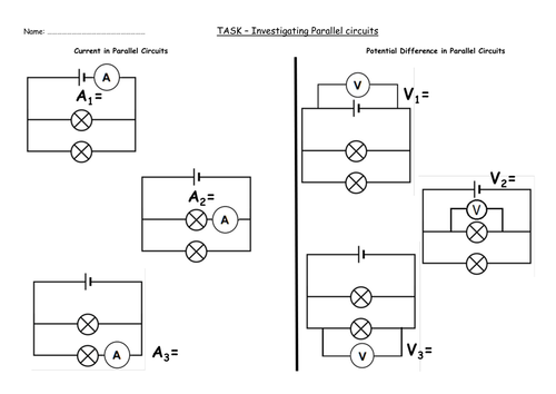 Gcse Aqa Physics P46 Parallel Circuits Teaching Resources
