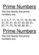 Prime Numbers Properties Maths Mastery Learning Reinforcement Revision