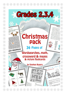 Christmas Bumper Puzzles and Maths pack! Wordsearch, crossword ...