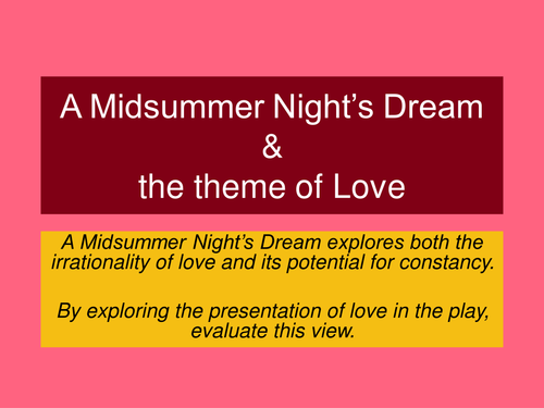 midsummer night's dream research paper