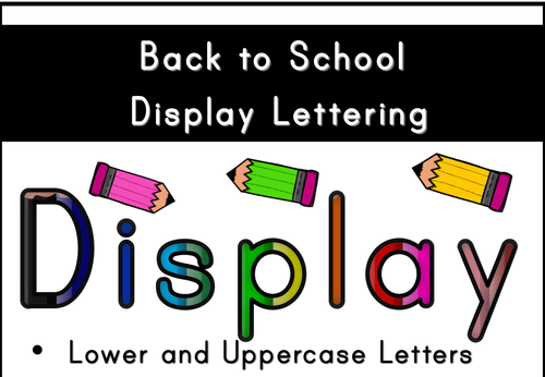 Back to School (Pencil Themed) Display Lettering