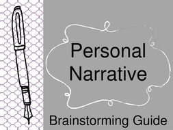 Personal Narrative Brainstorming Activity | Teaching Resources