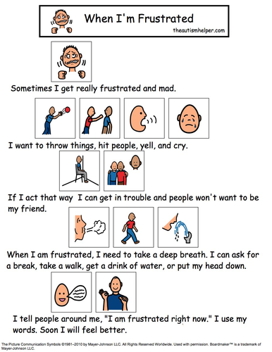 Visual Social Story Packet for Children with Autism: Behavior Set ...