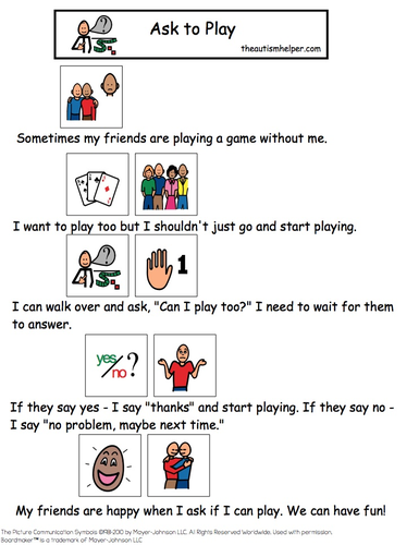 Visual Social Story Packet for Children with Autism: Communication Set ...