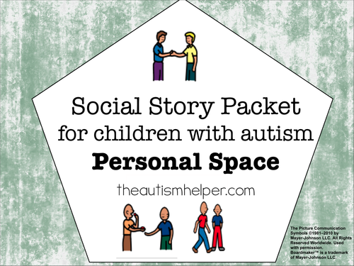 Visual Social Story Packet for Children with Autism: Personal Space Set ...
