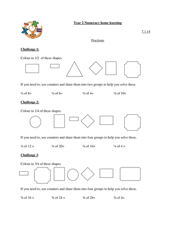 homework tasks for year 2