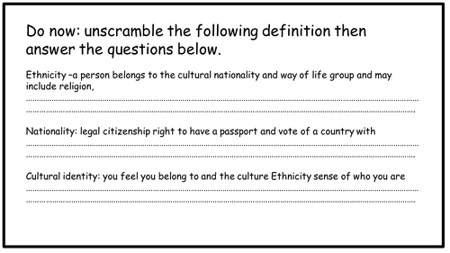 How do we learn our ethnic identity WJEC