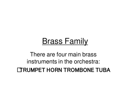 KS3 Instruments of the Orchestra Part 3 of 5 Brass