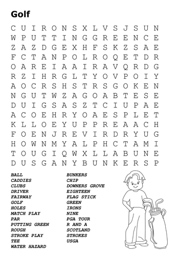 Golf Word Search by sfy773 - Teaching Resources - TES