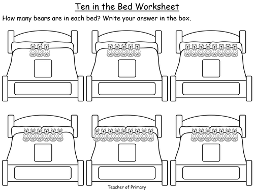 Ten in the Bed Counting forwards and backwards by TeacherofPrimary