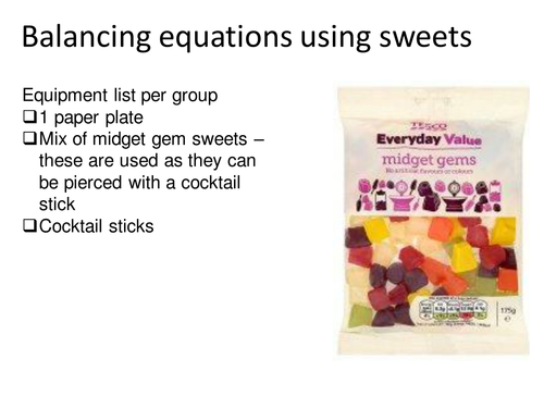 Balancing equations GCSE by rs007 - UK Teaching Resources - TES