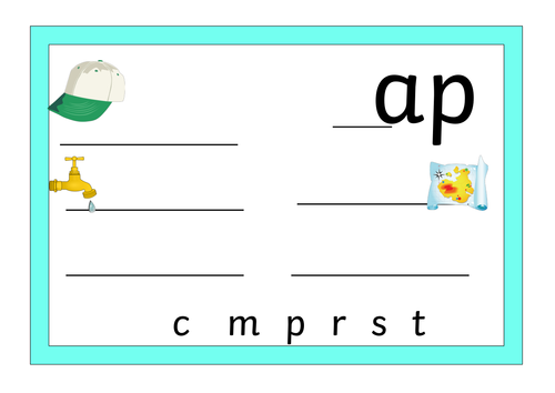 Phonics Reception Year 1 word family mats for writing segmenting and blending | Teaching Resources
