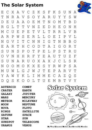 Space Exploration Word Search Pack by sfy773 - Teaching Resources - TES